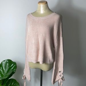 Womens long sleeve dusty rose sweater